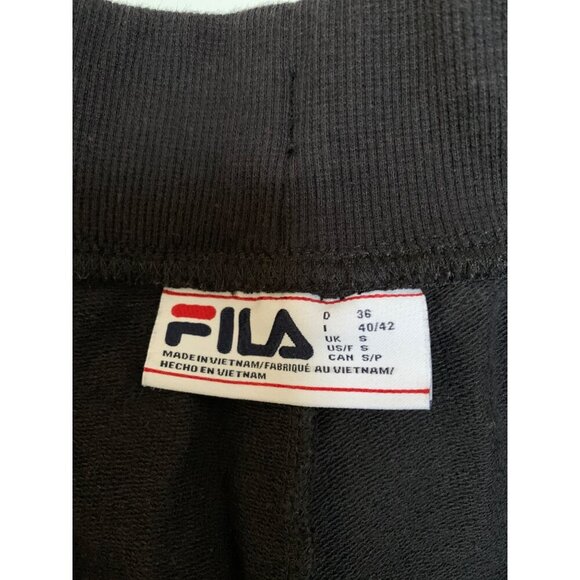 Fila Mens Jogger Sweatpants Black Cotton Blend Size S - Picture 4 of 5